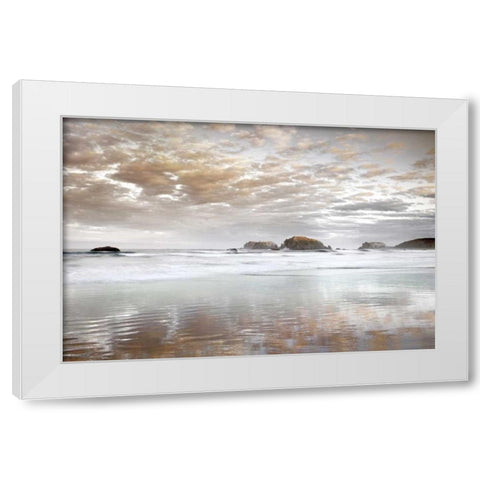 Sunrise Reflections White Modern Wood Framed Art Print by Frates, Dennis