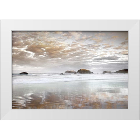 Sunrise Reflections White Modern Wood Framed Art Print by Frates, Dennis
