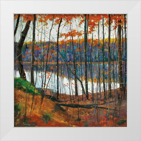 Hidden City White Modern Wood Framed Art Print by Forsythe, Graham