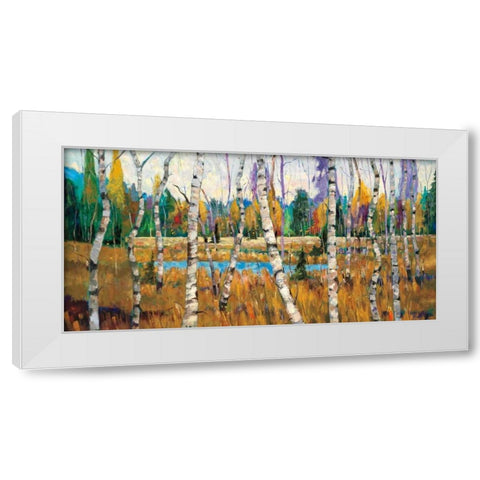 October Parade White Modern Wood Framed Art Print by Forsythe, Graham
