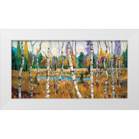 October Parade White Modern Wood Framed Art Print by Forsythe, Graham