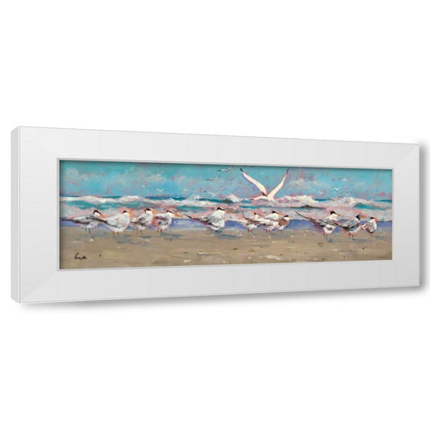 The Late Comer White Modern Wood Framed Art Print by Forsythe, Graham