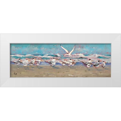 The Late Comer White Modern Wood Framed Art Print by Forsythe, Graham