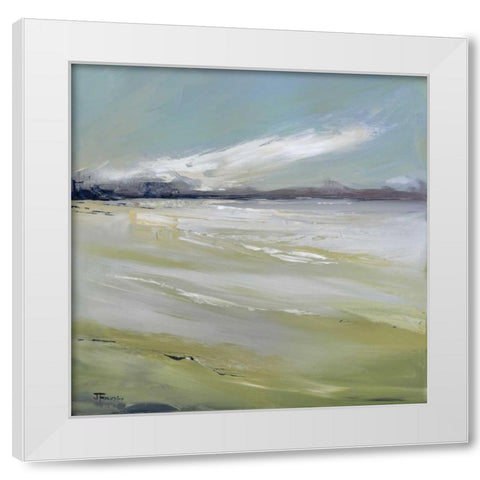 New Beginning White Modern Wood Framed Art Print by Fournier, Joyce