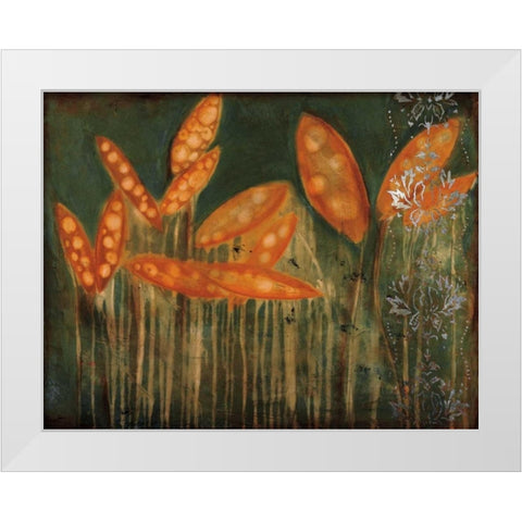 Garden White Modern Wood Framed Art Print by Flynn, Jenn