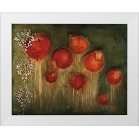 Rose Garden White Modern Wood Framed Art Print by Flynn, Jenn