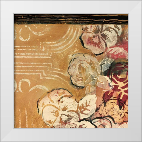 Cranberries and Creme I White Modern Wood Framed Art Print by Fields, Laurie