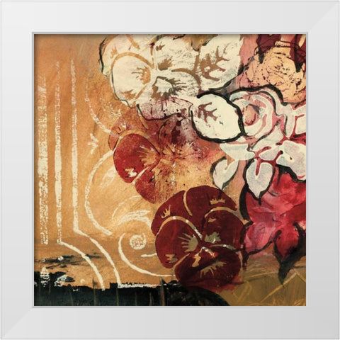 Cranberries and Creme II White Modern Wood Framed Art Print by Fields, Laurie