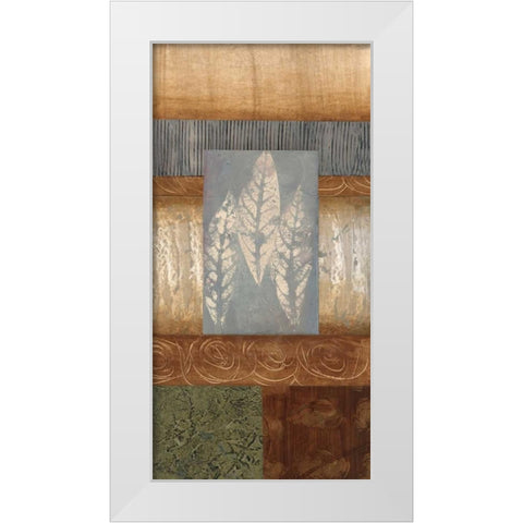 Leaflet I White Modern Wood Framed Art Print by Fields, Laurie