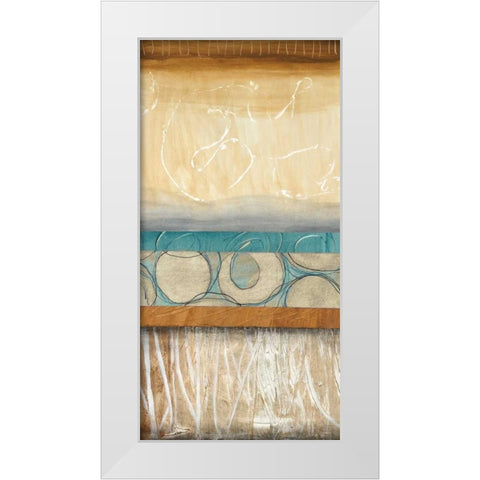 Blowing Bubbles II White Modern Wood Framed Art Print by Fields, Laurie