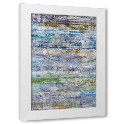 Windsound White Modern Wood Framed Art Print by Gutierrez, Hilario