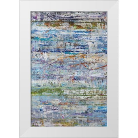 Windsound White Modern Wood Framed Art Print by Gutierrez, Hilario