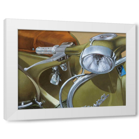 Close Up Khaki White Modern Wood Framed Art Print by Garigliano, Miguel