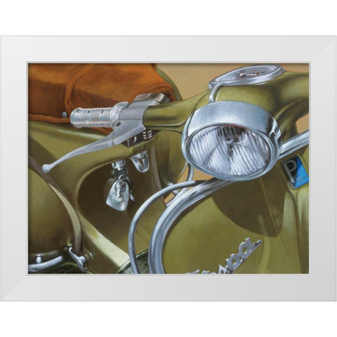 Close Up Khaki White Modern Wood Framed Art Print by Garigliano, Miguel