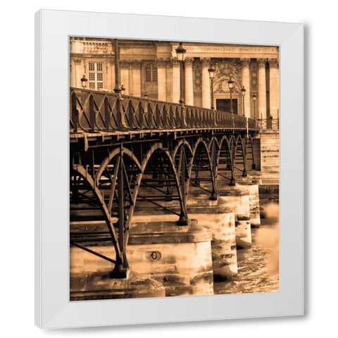 Ponts des Arts - Detail White Modern Wood Framed Art Print by Gilboa, Marina Drasnin