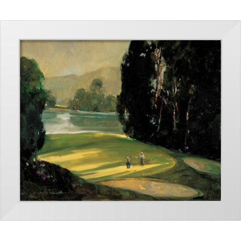 Putt for Par White Modern Wood Framed Art Print by Goerschner, Ted