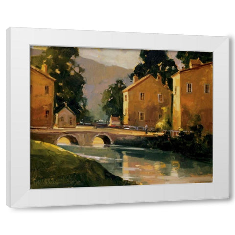 English Morning White Modern Wood Framed Art Print by Goerschner, Ted