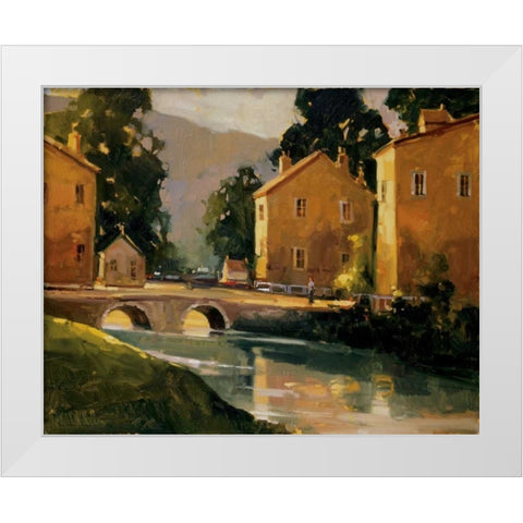 English Morning White Modern Wood Framed Art Print by Goerschner, Ted