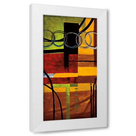 Homespun White Modern Wood Framed Art Print by Hager, Geoff