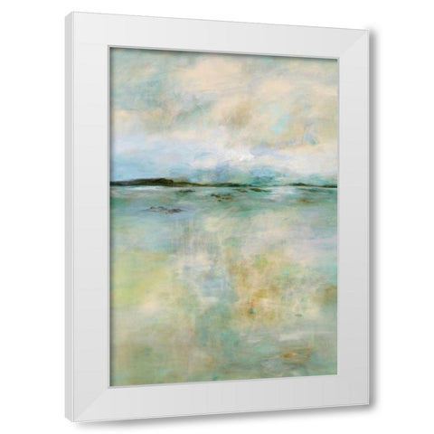 Thoughtful White Modern Wood Framed Art Print by Hickman, G.A.