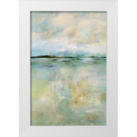 Thoughtful White Modern Wood Framed Art Print by Hickman, G.A.