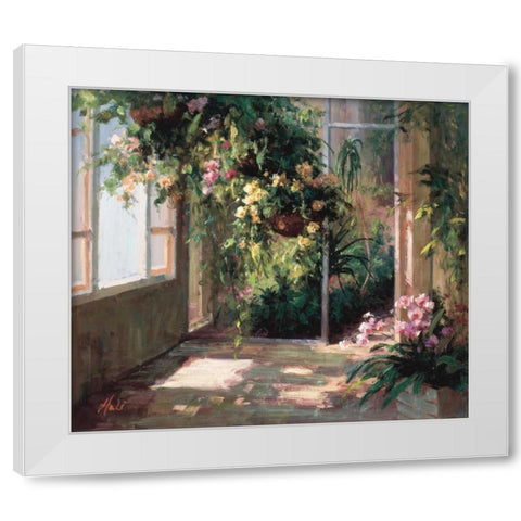Atriums First Light II White Modern Wood Framed Art Print by Hali