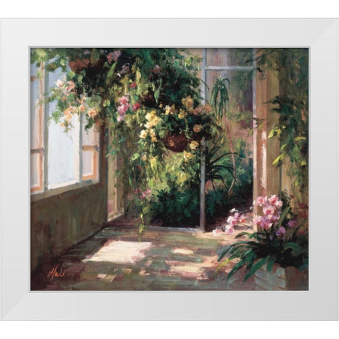 Atriums First Light II White Modern Wood Framed Art Print by Hali