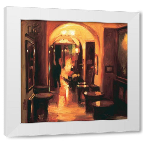 Italian Restaurant White Modern Wood Framed Art Print by Ingalls, Pam