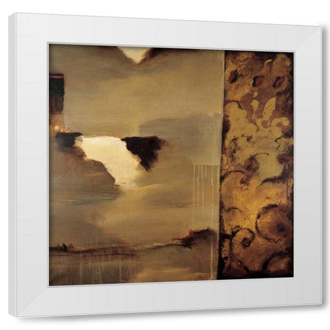 Cascade White Modern Wood Framed Art Print by Jully, Denis