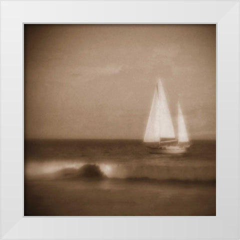Fair Winds I White Modern Wood Framed Art Print by Jacks, Heather