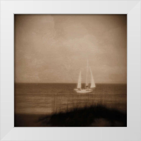 Fair Winds II White Modern Wood Framed Art Print by Jacks, Heather