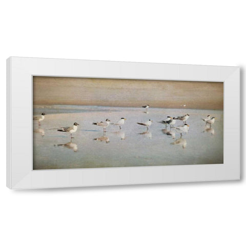 Coastal Reflections White Modern Wood Framed Art Print by Jacks, Heather