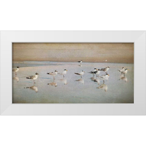 Coastal Reflections White Modern Wood Framed Art Print by Jacks, Heather