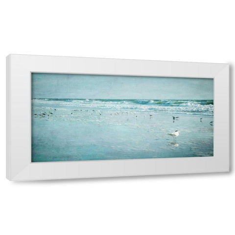 Coastal Breeze White Modern Wood Framed Art Print by Jacks, Heather