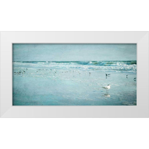 Coastal Breeze White Modern Wood Framed Art Print by Jacks, Heather