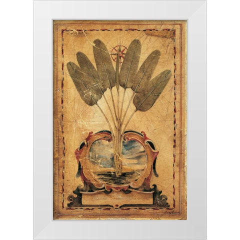 Twilight Palm White Modern Wood Framed Art Print by Jardine, Liz