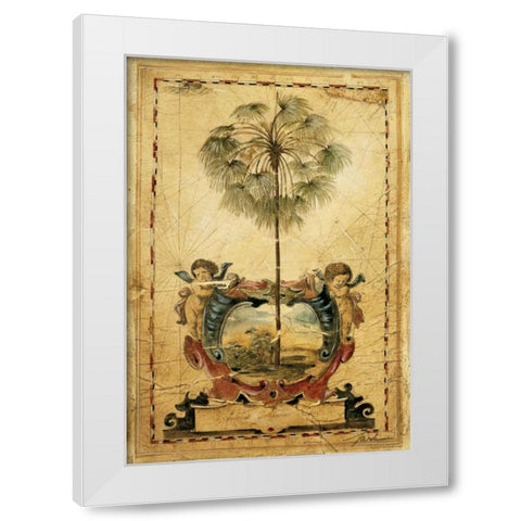 Paradise Palm White Modern Wood Framed Art Print by Jardine, Liz