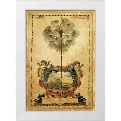 Paradise Palm White Modern Wood Framed Art Print by Jardine, Liz