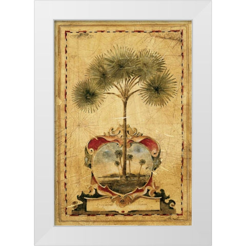 Sunrise Palm White Modern Wood Framed Art Print by Jardine, Liz