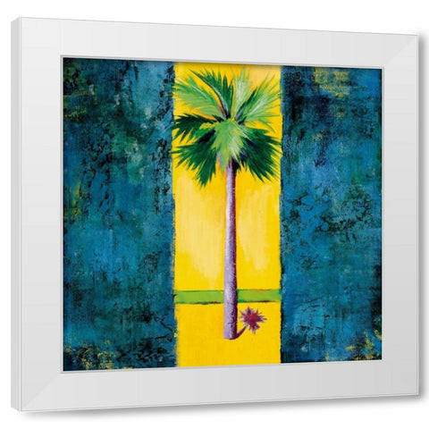 Neon Palm I White Modern Wood Framed Art Print by Jardine, Liz