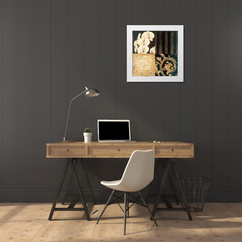 Orchid Sketch I White Modern Wood Framed Art Print by Jardine, Liz