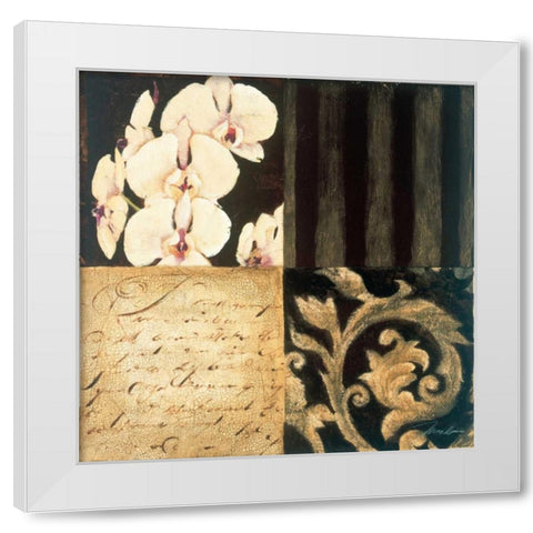Orchid Sketch I White Modern Wood Framed Art Print by Jardine, Liz