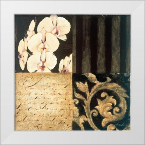 Orchid Sketch I White Modern Wood Framed Art Print by Jardine, Liz