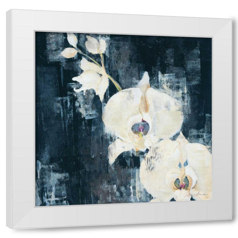 Shadow Orchids I White Modern Wood Framed Art Print by Jardine, Liz