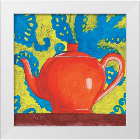 Tempest in a Teapot II White Modern Wood Framed Art Print by Jardine, Liz