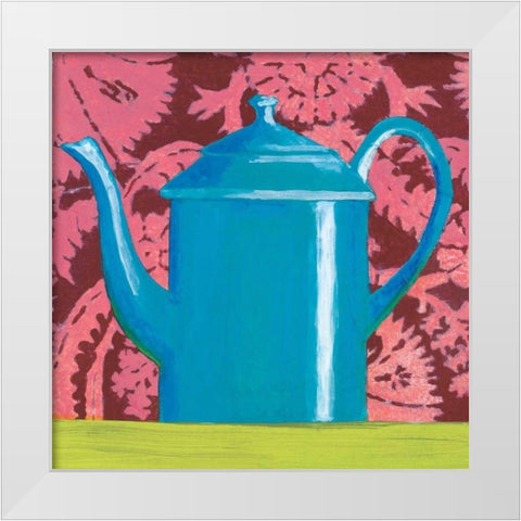 Tempest in a Teapot IV White Modern Wood Framed Art Print by Jardine, Liz