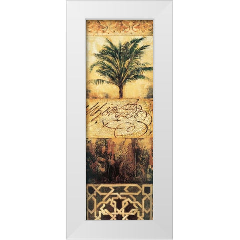 Palm Manuscripts II White Modern Wood Framed Art Print by Jardine, Liz