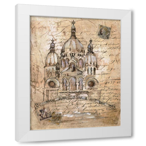 Sacre-Coeur White Modern Wood Framed Art Print by Jardine, Liz