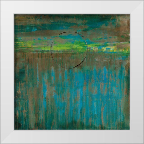 Lime Slice I White Modern Wood Framed Art Print by Jardine, Liz