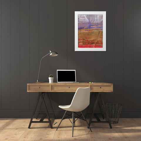 Ablaze I White Modern Wood Framed Art Print by Jardine, Liz